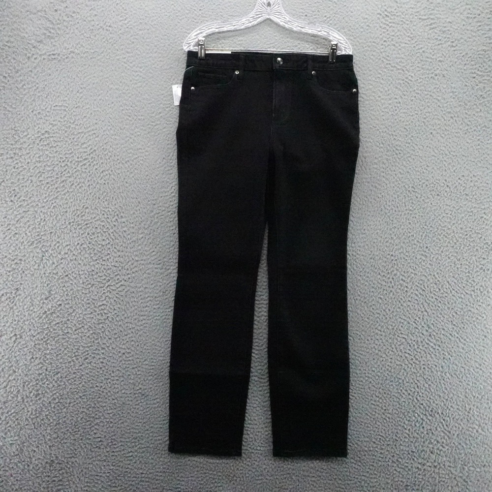 Members Mark Womens High Rise Straight Leg Jeans Black Rinse Size 8 NEW